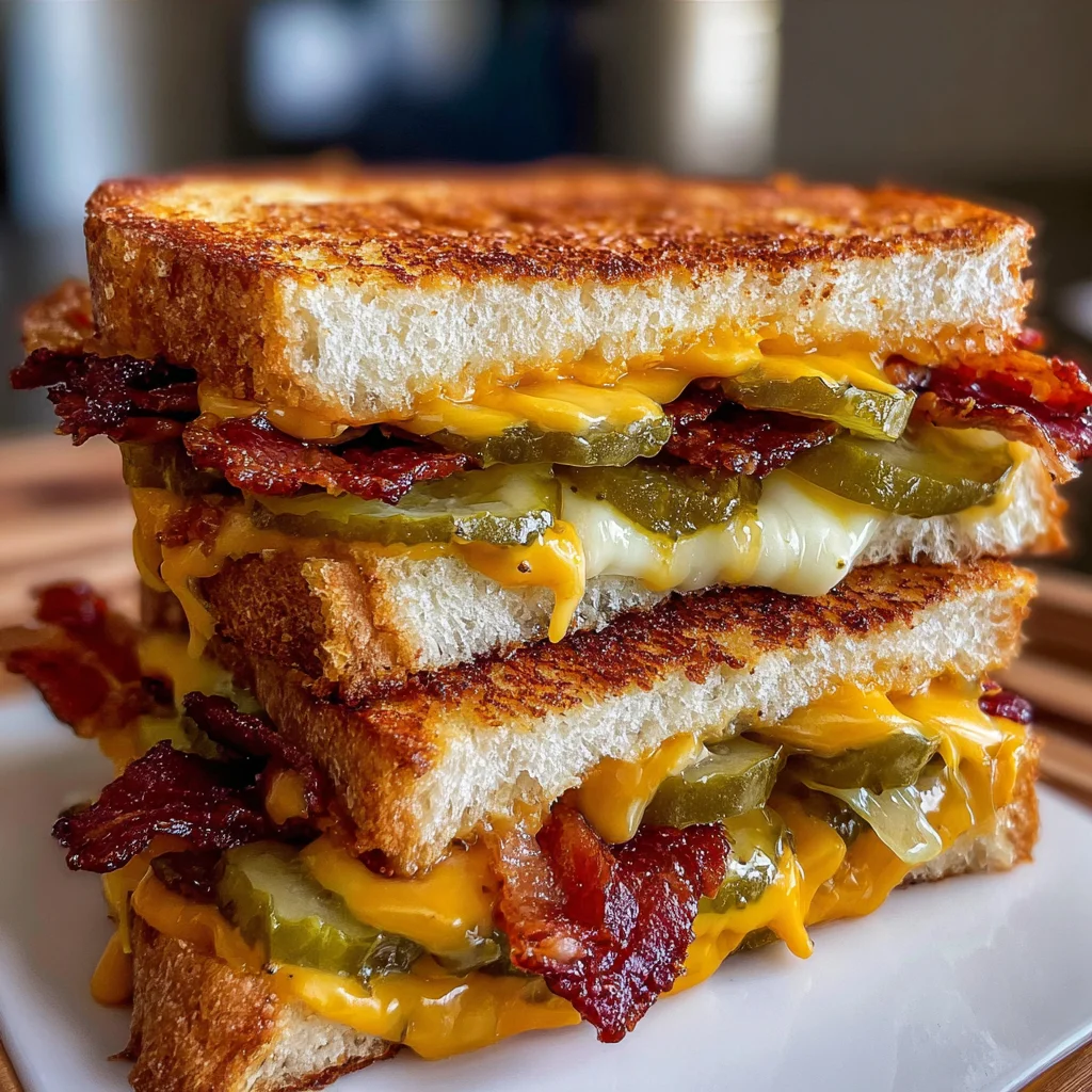 Dill Pickle Bacon Grilled Cheese | Crispy, Tangy & Next-Level Comfort Food!