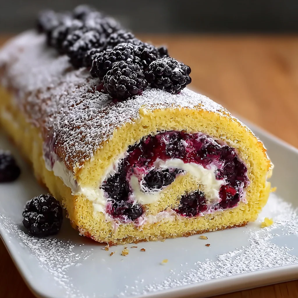 Blackberry Lemon Cake Roll