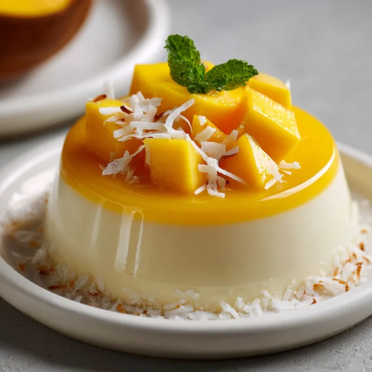Mango Coconut Panna Cotta – Creamy, Tropical & No‑Bake!