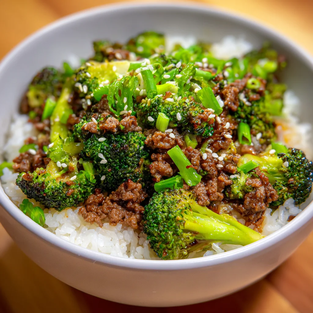 Ground Beef and Broccoli Rice Bowl – Easy, Savory & Ready in 30 Minutes!