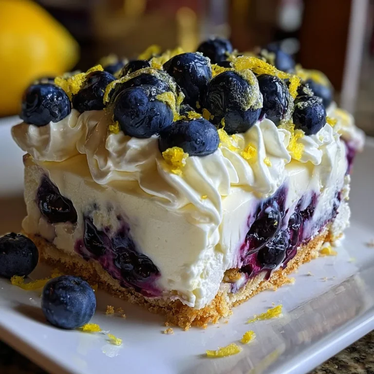 No-Bake Lemon Blueberry Cream Cake | A Dazzling, Dreamy Dessert!