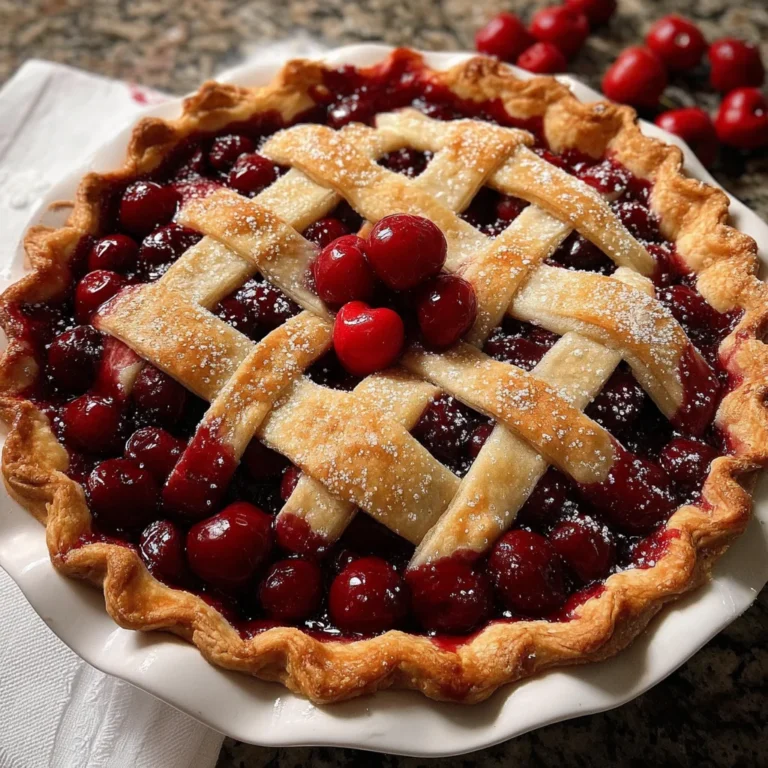 Fresh Cherry Pie | Juicy, Sweet & Baked to Golden Perfection!