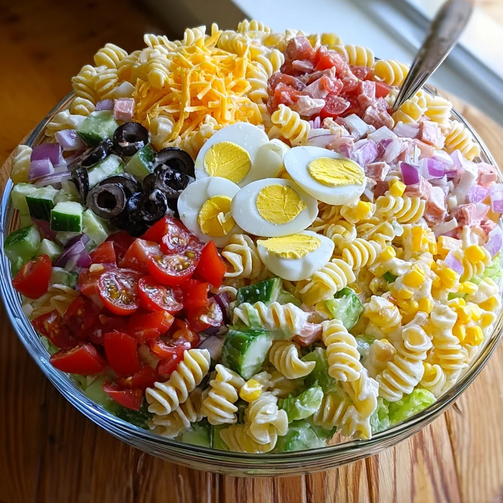 Layered Pasta Salad – Fresh, Flavorful & Perfect for Sharing!