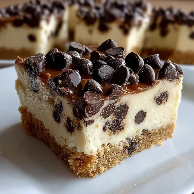 Chocolate Chip Cheesecake Bars – The Ultimate Creamy-Cookie Combo!