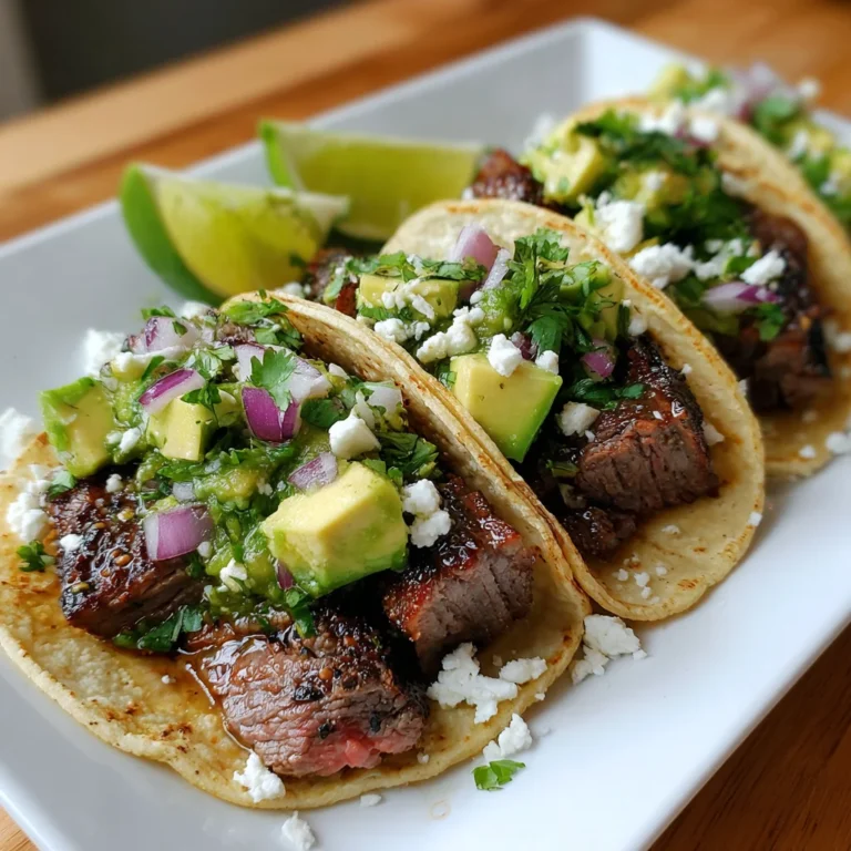Grilled Steak Tacos with Avocado Salsa | Juicy, Zesty & Flame-Kissed Flavor!