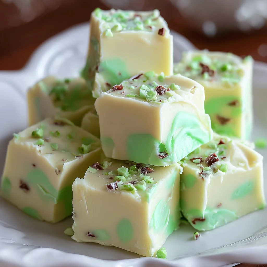 White Chocolate Mint Fudge – Creamy, Cool & Festive!