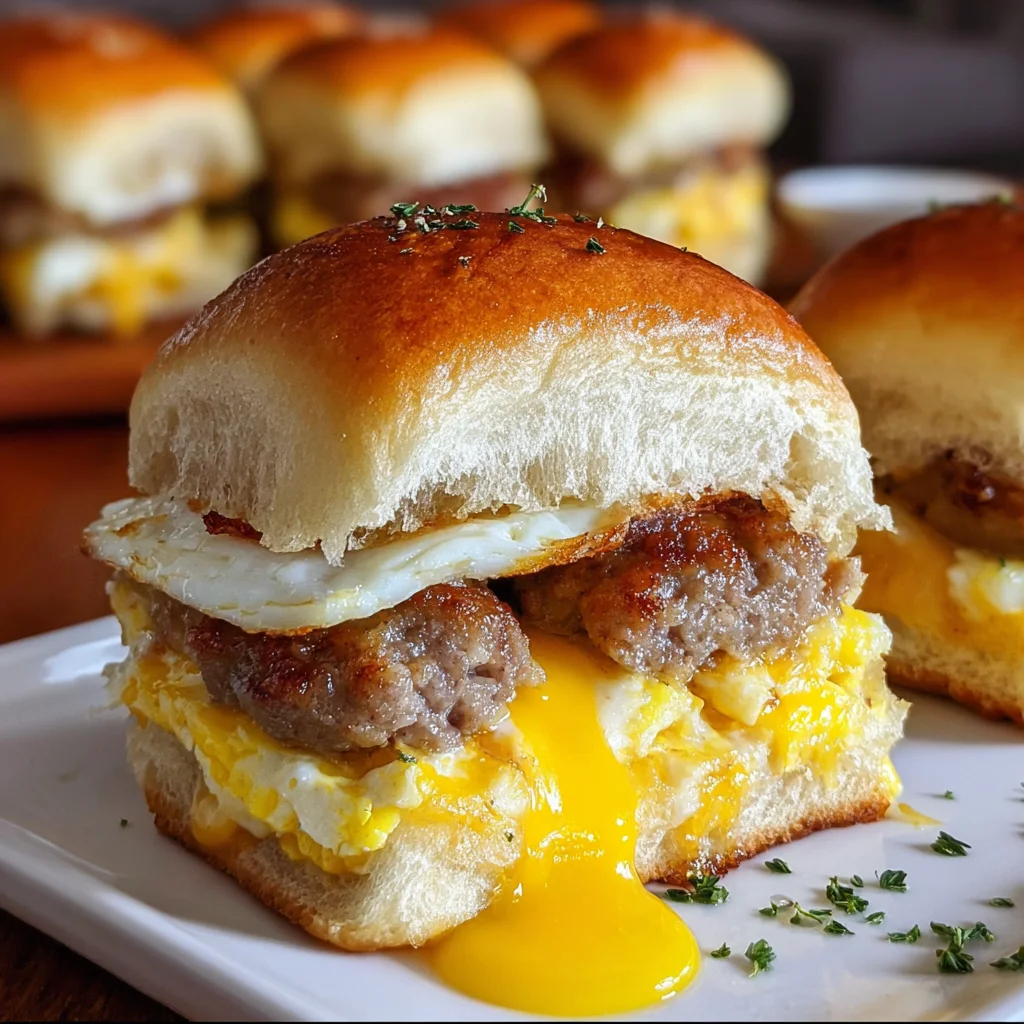 Sausage Egg and Cheese Breakfast Sliders | Savory, Melty & Morning-Ready!