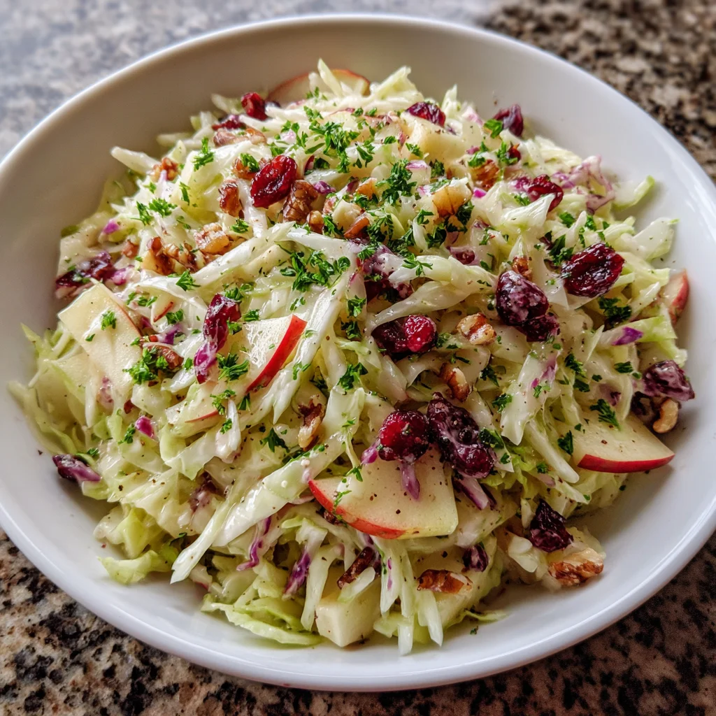 Cranberry Apple Coleslaw | Crisp, Creamy & Refreshingly Sweet!