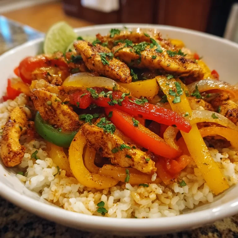 Chicken Fajita Rice Bowls | Bold, Satisfying & Easy to Meal Prep!