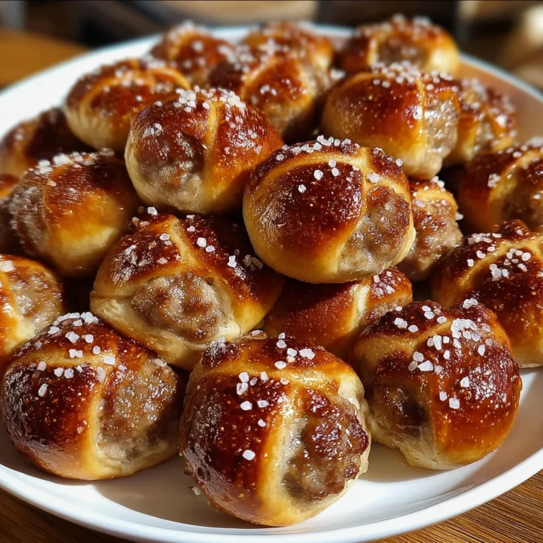 Sausage Pretzel Bites | Soft, Cheesy & Perfect for Snacking!