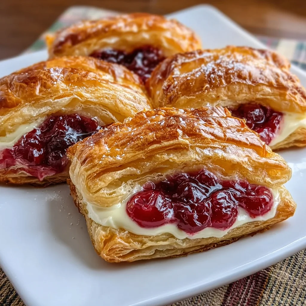 Cherry Cheese Danish – Flaky, Creamy & Bakery-Quality at Home!