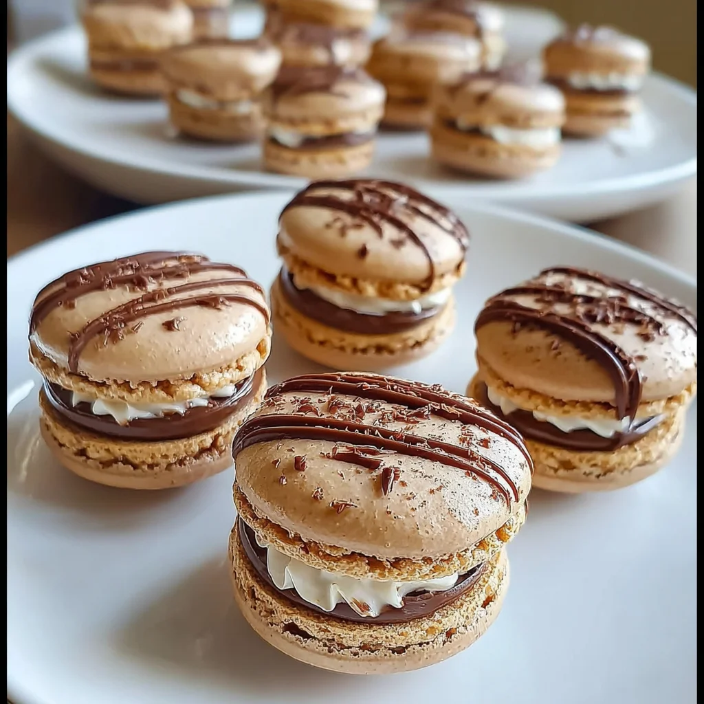 Nutella Drizzle Macarons – A Decadent Chocolate-Hazelnut Delight