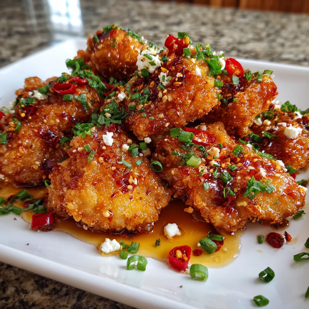 Crispy Hot Honey Feta Chicken – Spicy-Sweet, Golden & Packed with Flavor!
