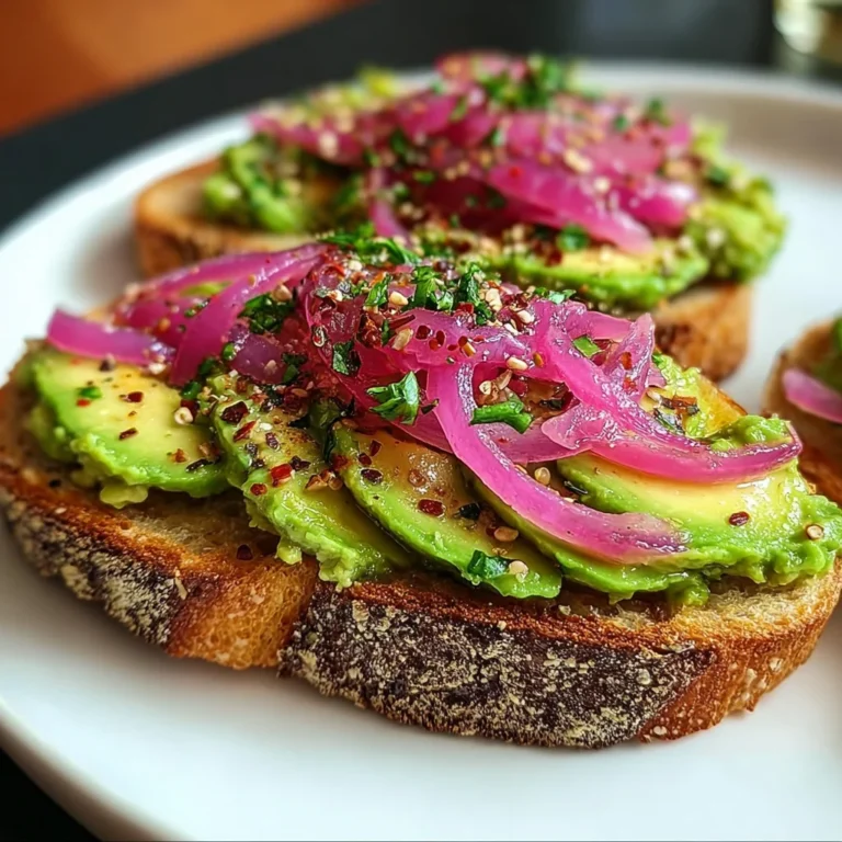 Sourdough Avocado Toast with Pickled Onions | Tangy, Creamy & Brunch-Perfect!