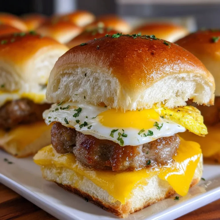 Sausage Egg and Cheese Breakfast Sliders | Savory, Melty & Morning-Ready!