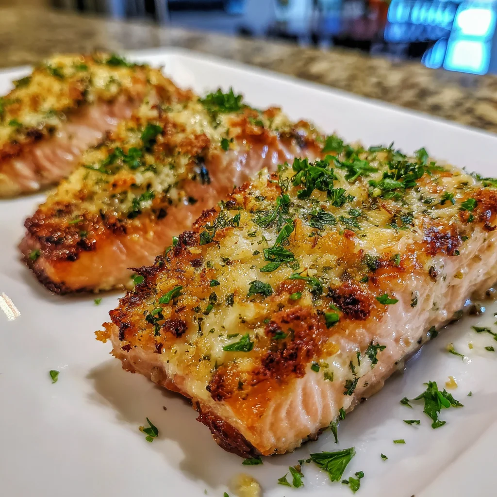 Baked Parmesan Salmon – Crispy, Cheesy & Ready in 15 Minutes!