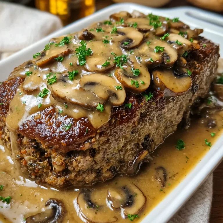 Hearty Meatloaf with Creamy Mushroom Gravy | Comfort Food Classic