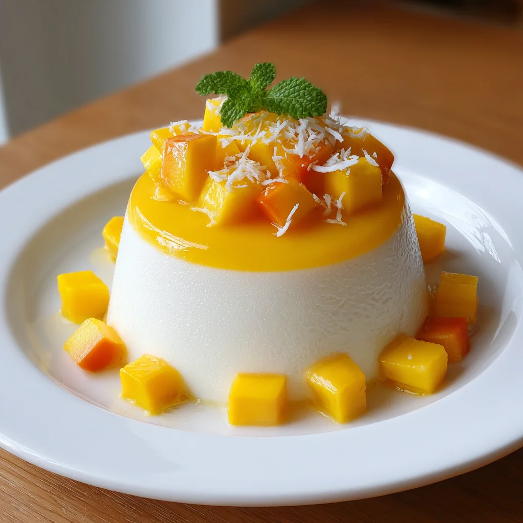 Mango Coconut Panna Cotta – Creamy, Tropical & No‑Bake!