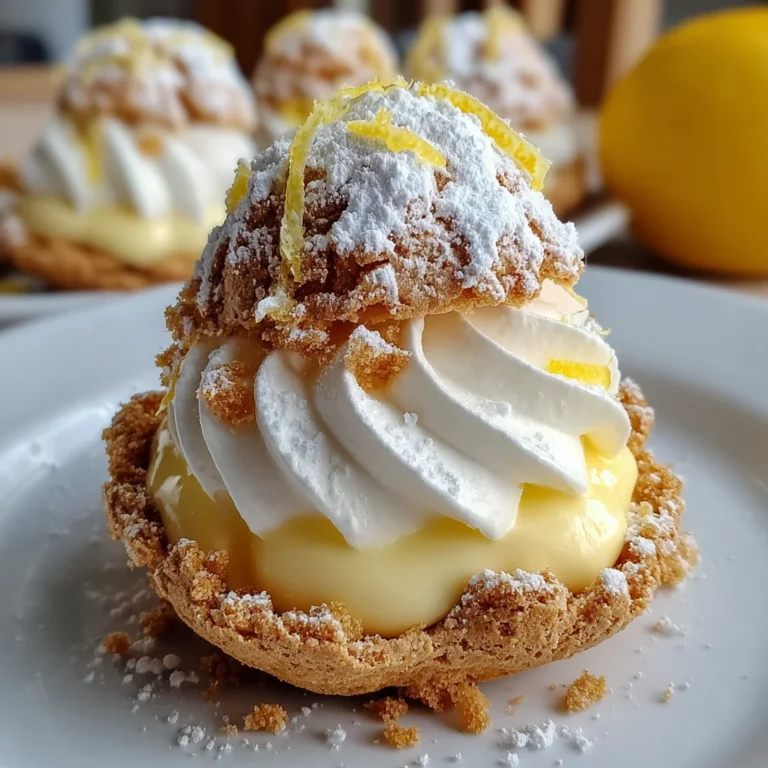 Light Choux Pastries Filled with Lemon Cream | Airy, Zesty & Irresistibly Elegant!