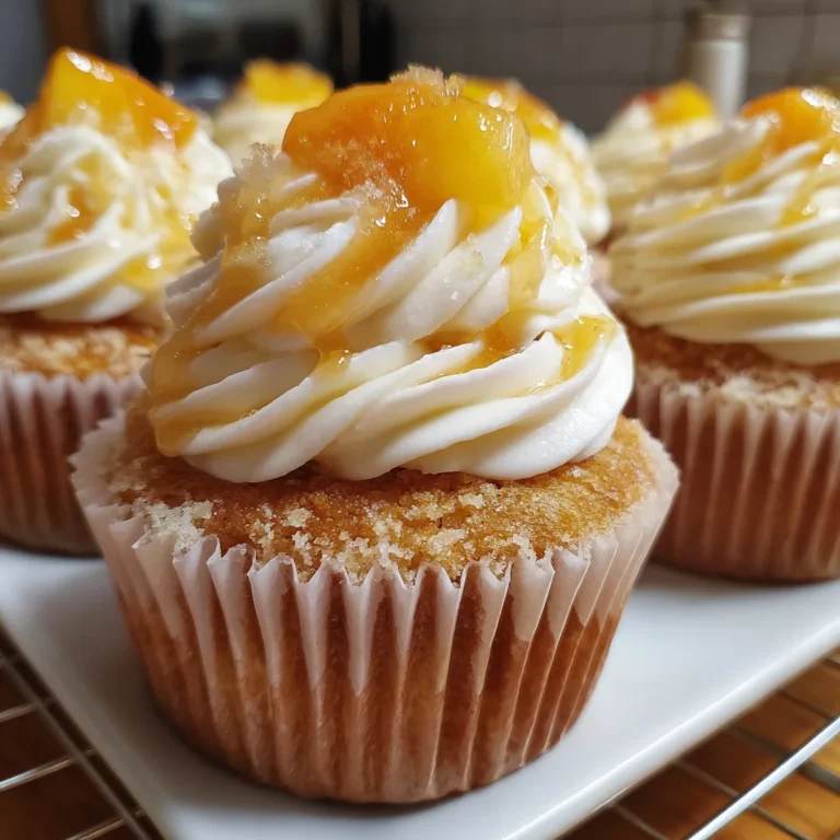 Honey Peach Cream Cheese Cupcakes – Sweet, Fruity & Lusciously Creamy!