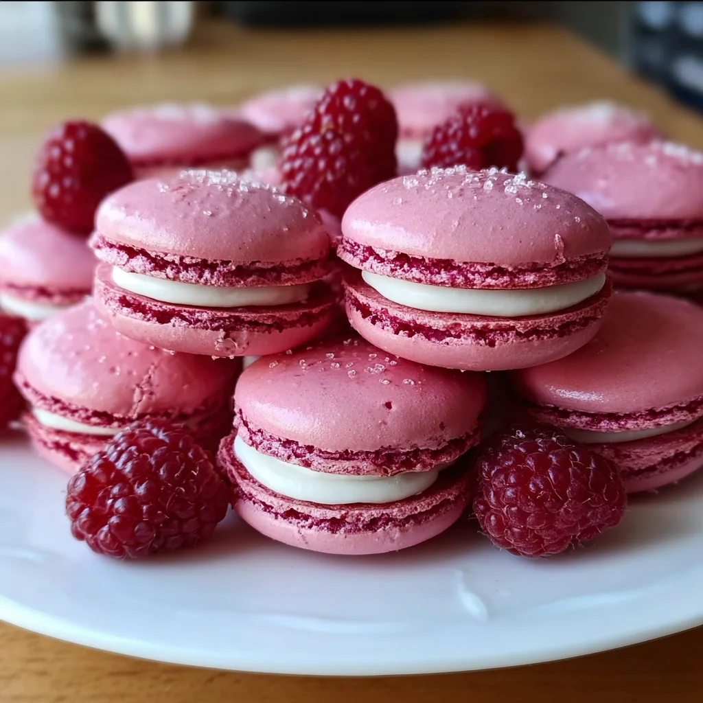 Raspberry Macarons