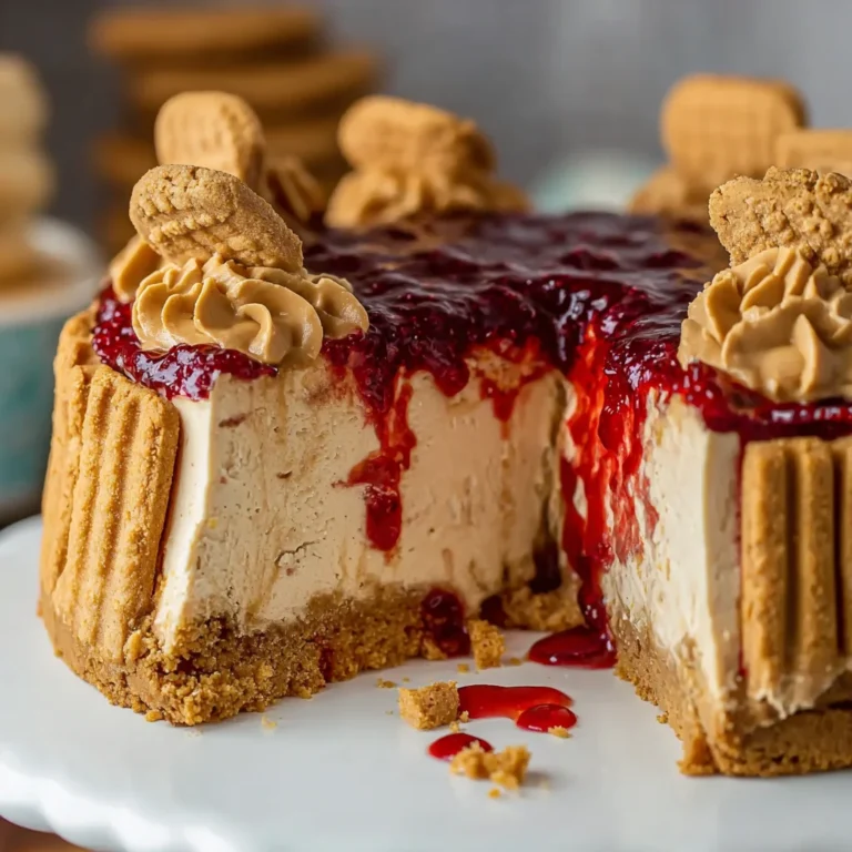 Peanut Butter & Jelly Cheesecake – Creamy, Swirled & Pure Nostalgia!