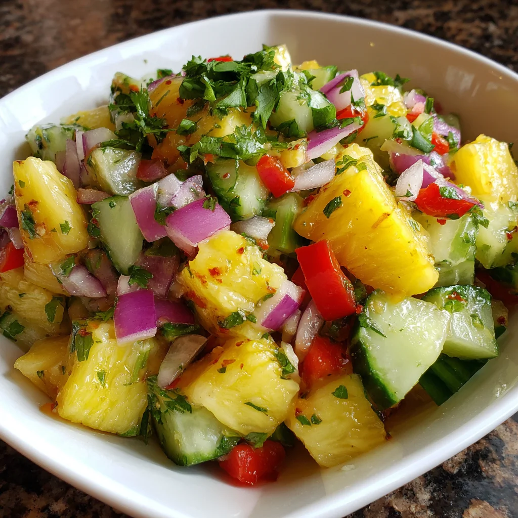 Pineapple Cucumber Salad | Refreshing, Sweet & Perfect for Summer!