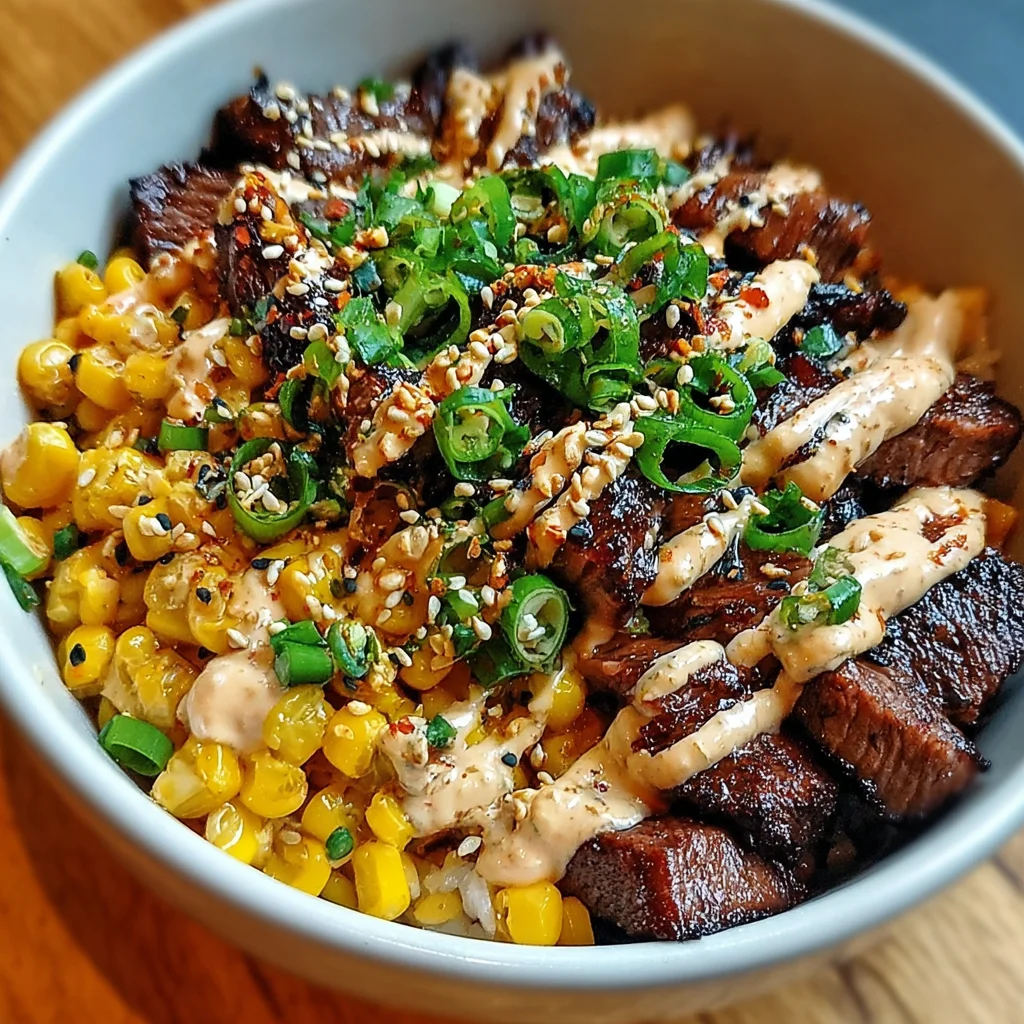 Korean BBQ Beef Bowl with Corn & Creamy Sauce – Bold, Savory & Perfectly Balanced!