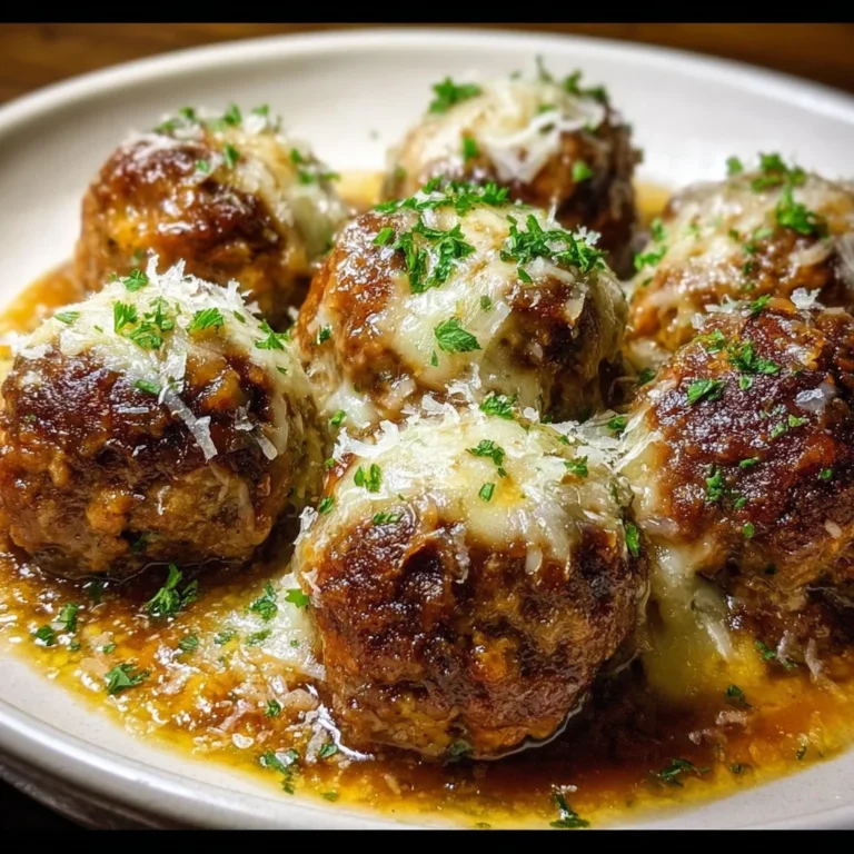 Cheesy French Onion Meatballs | Savory, Melty & Packed with Flavor!