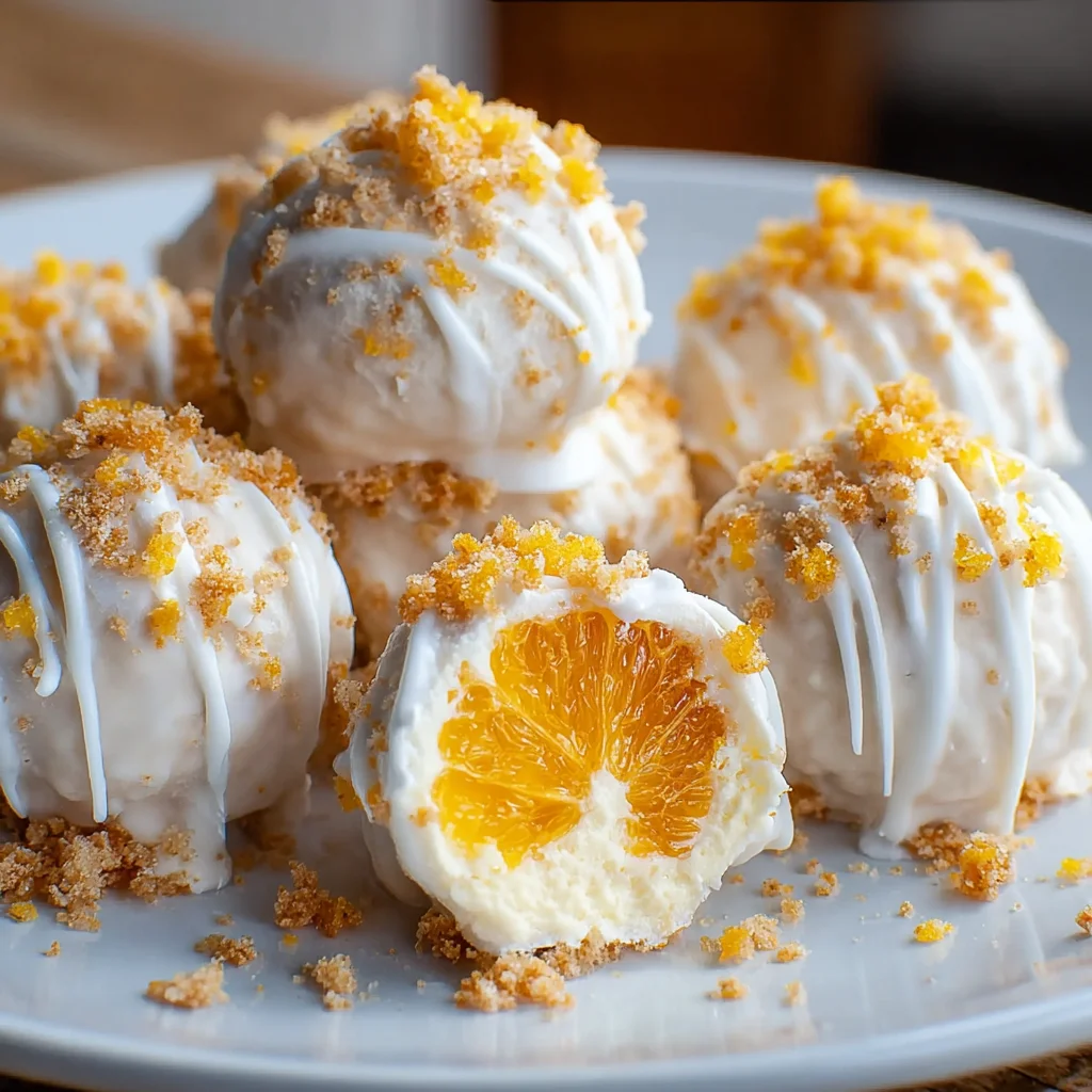 No Bake Orange Creamsicle Truffles