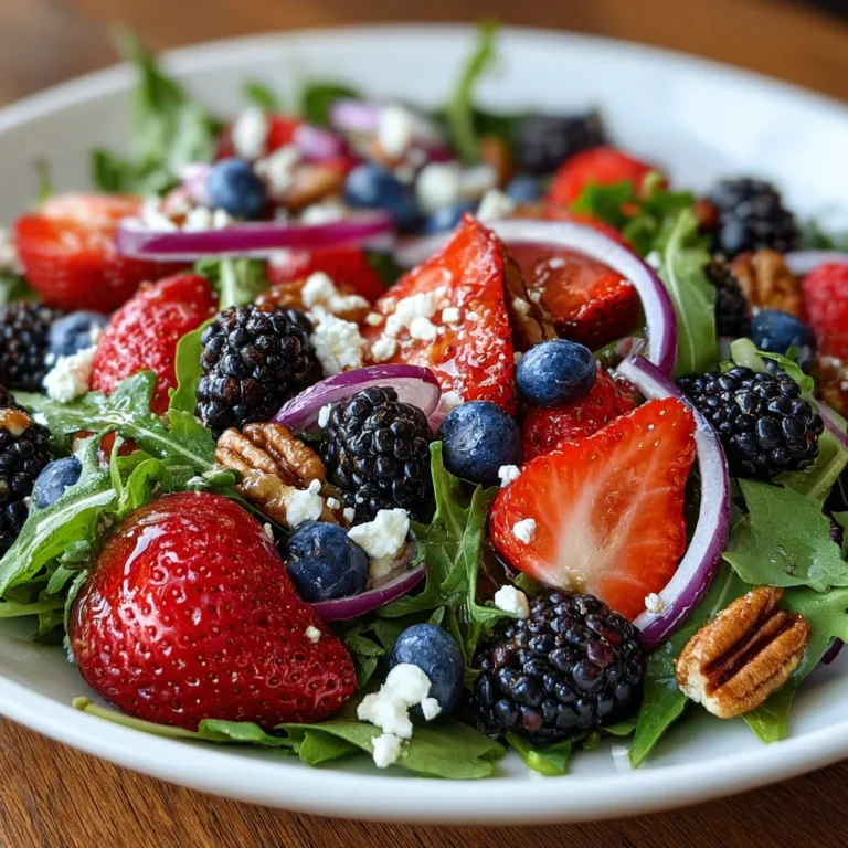 Berry Arugula Salad – Fresh, Peppery & Naturally Sweet!