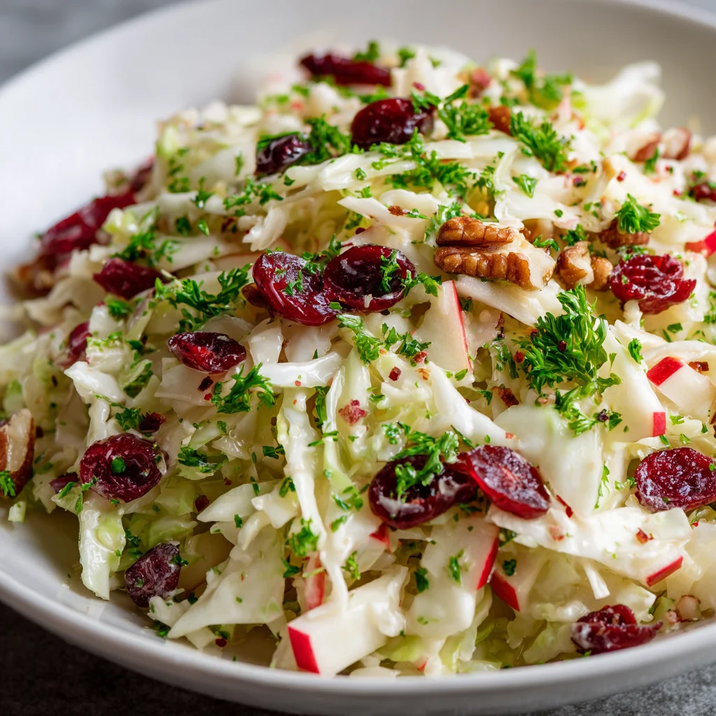 Cranberry Apple Coleslaw | Crisp, Creamy & Refreshingly Sweet!