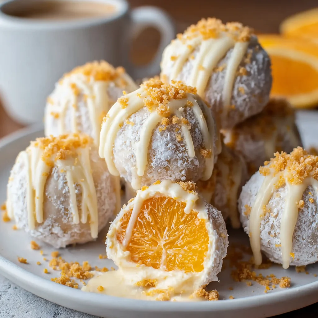 No Bake Orange Creamsicle Truffles