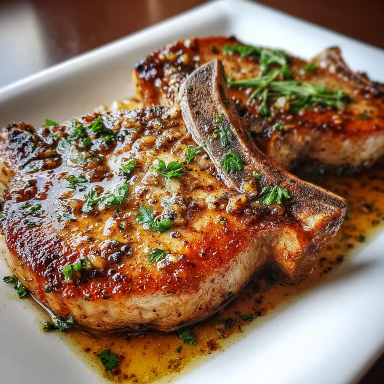 Garlic Butter Pan-Seared Pork Chops – Juicy, Golden & Packed with Flavor!