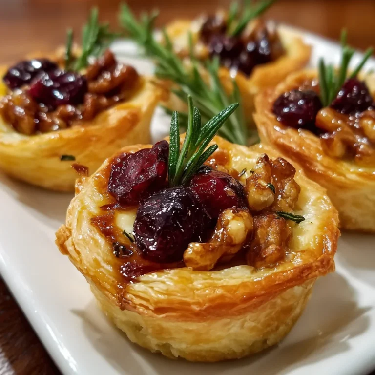 Savory Cranberry and Brie Tartlets – Buttery, Tangy & Perfect for Entertaining!