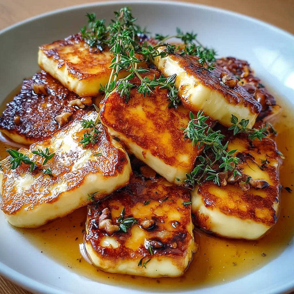 Golden Halloumi with Honey & Thyme – Crisp, Sweet & Herbaceous!