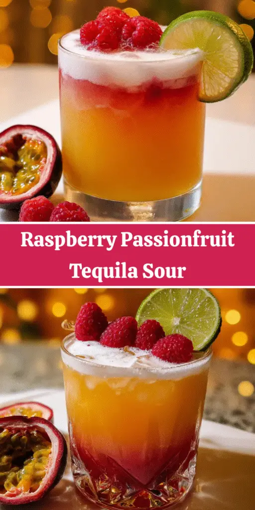 Raspberry Passionfruit Tequila Sour – Sweet, Tart & Perfectly Balanced!