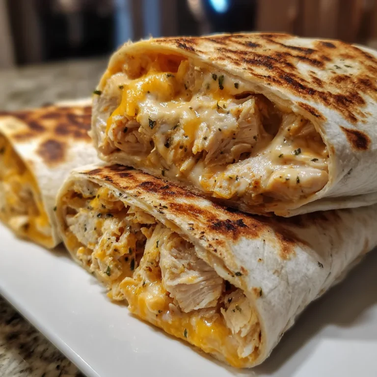 Cheesy Garlic Chicken Wraps – Ooey-Gooey Goodness in Every Bite!