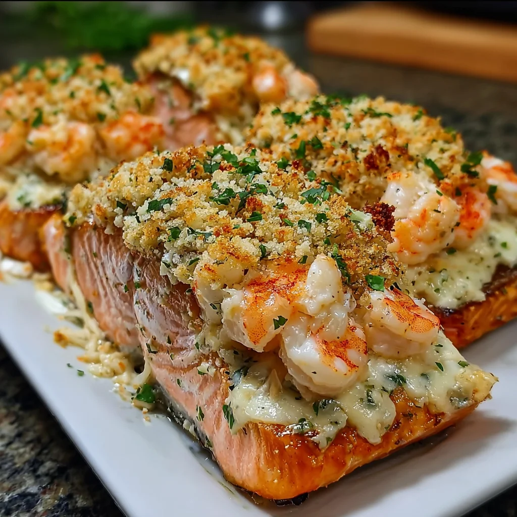 Crab and Shrimp Stuffed Salmon – Elegant, Succulent & Oh-So-Fancy!