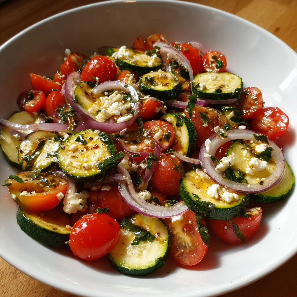 Tomato Zucchini Salad – Fresh, Crisp & Bursting with Summer Flavors!