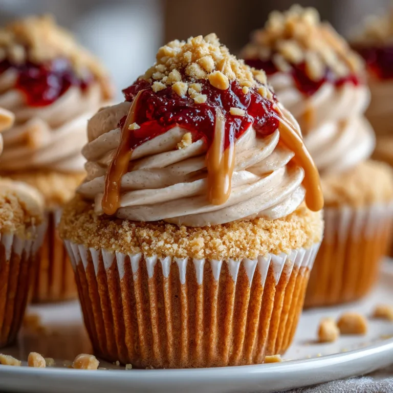 Peanut Butter and Jelly Cupcakes – Childhood Nostalgia in Every Bite!