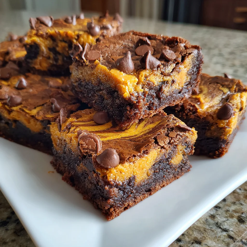Swirled Pumpkin Brownies – Fudgy, Spiced & Oh-So-Festive!