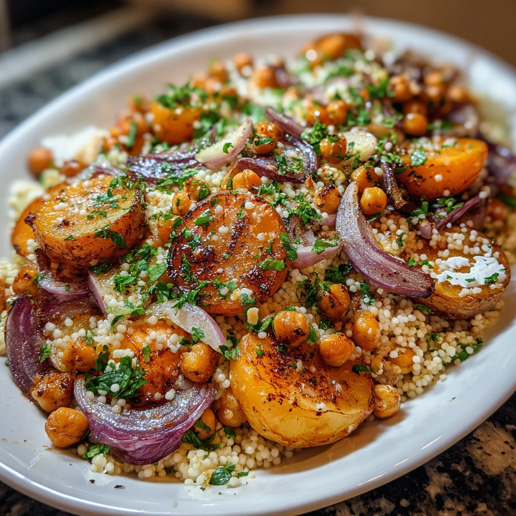 Pearl Couscous Salad with Crispy Chickpeas | Fresh, Hearty & Mediterranean-Inspired