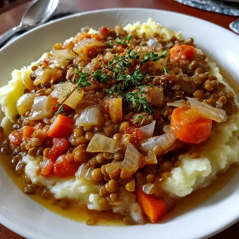 Lentil Stew Over Mashed Potatoes – Cozy, Comforting & Wholesome!