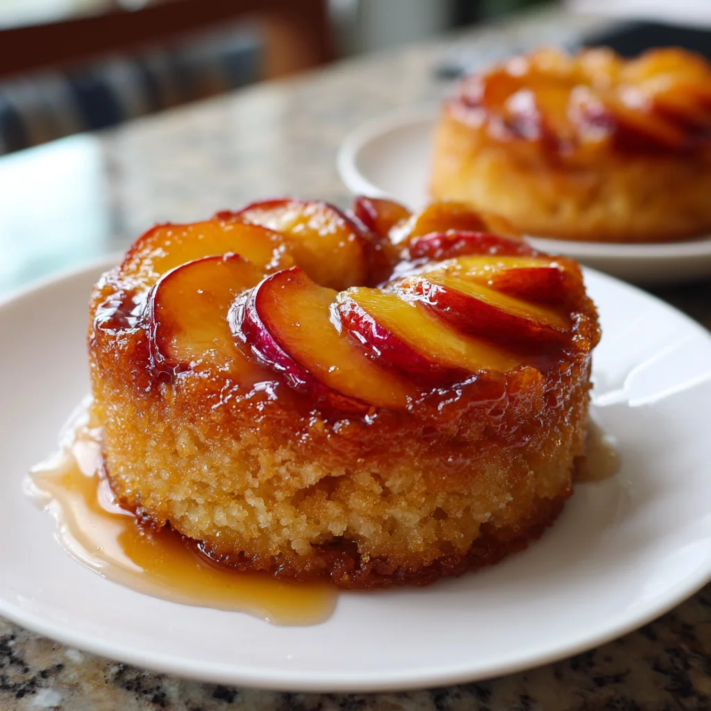 Peach Upside-Down Mini Cakes – Bite-Sized Summer Bliss!