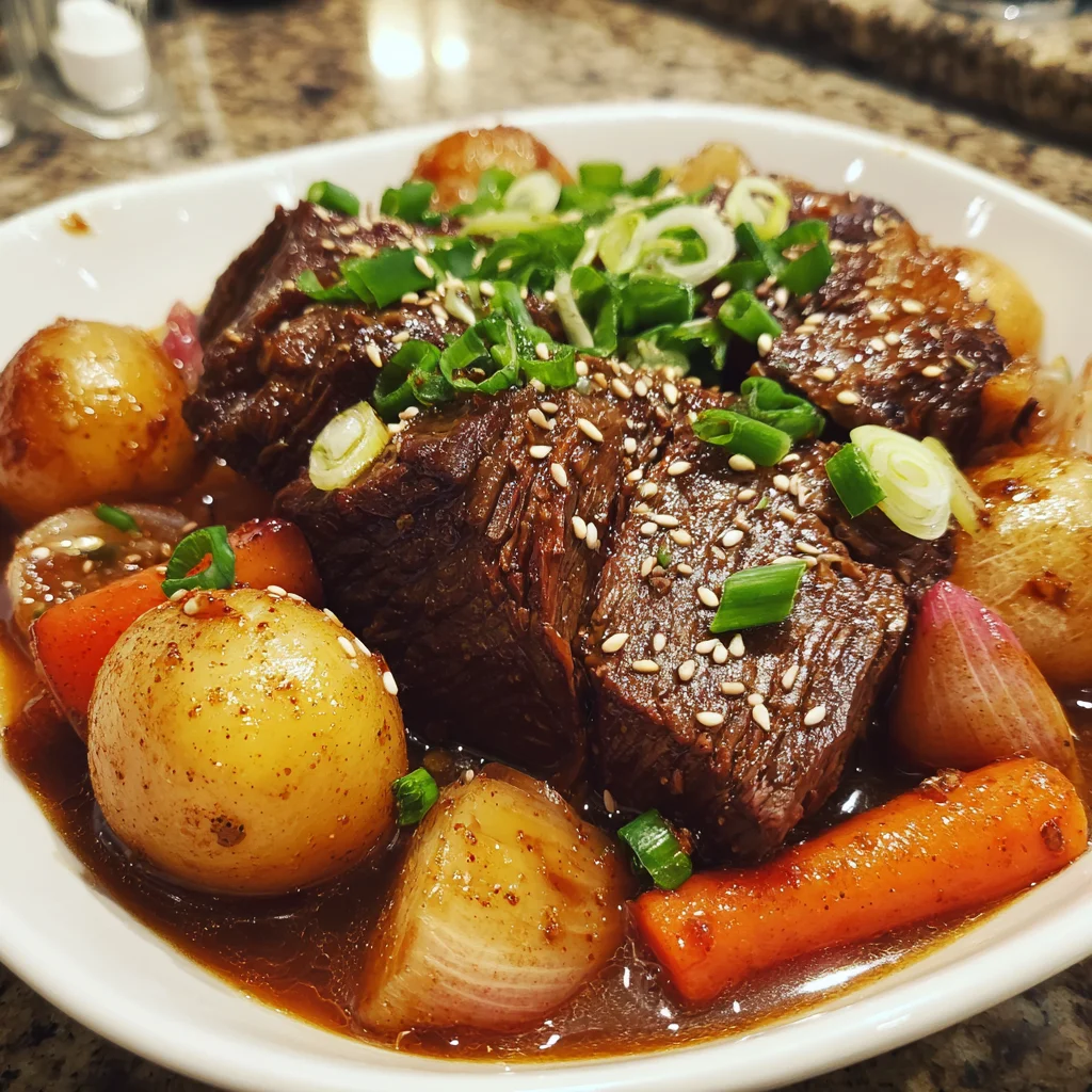 Korean Style Pot Roast Beef – Sweet, Savory & Fall-Apart Tender!