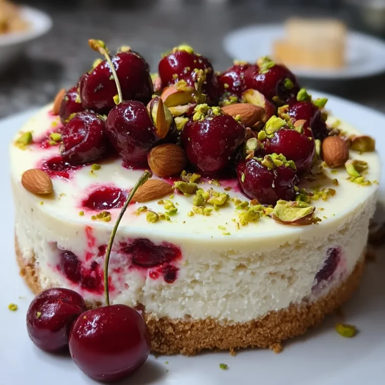 Cherry Pistachio Cheesecake – A Stunning No-Bake Showstopper!