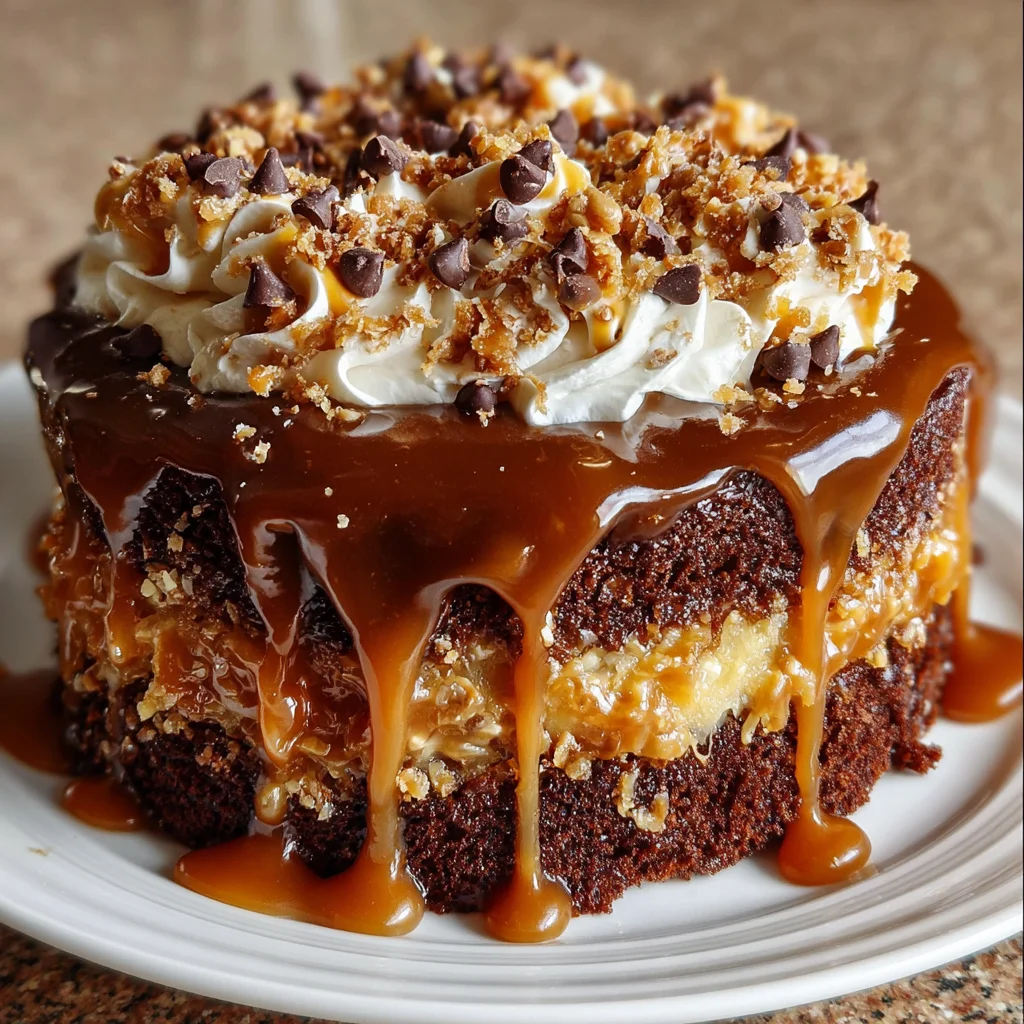 Chocolate Caramel Toffee Crunch Cake | Decadent, Gooey & Totally Irresistible