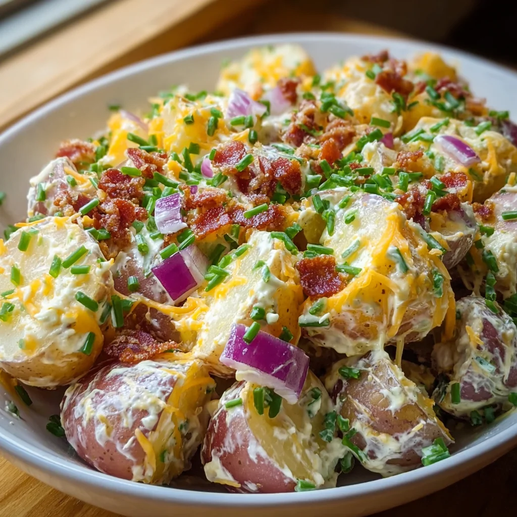 Steakhouse Potato Salad – Creamy, Savory & Totally Indulgent!