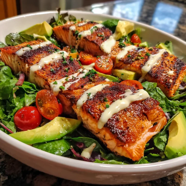 Creamy Grilled Summer Salmon Salad – Light, Fresh & Packed with Protein!